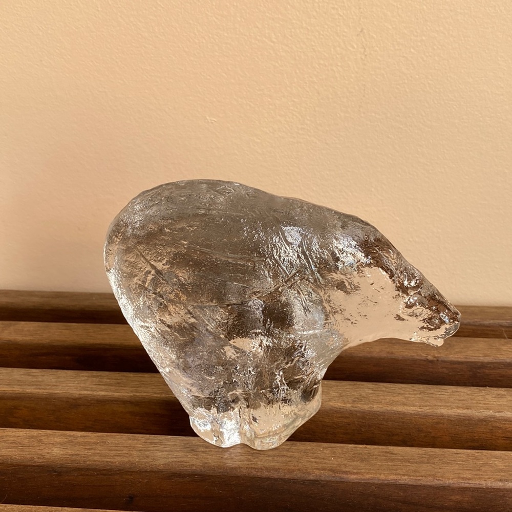 Vintage Glass polar bear figurine